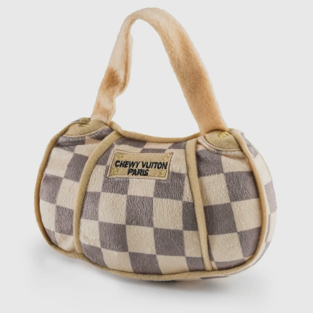 Chewy Vuiton Bag Squeaker Toy (Brown & Cream) - Picture 2 of 2